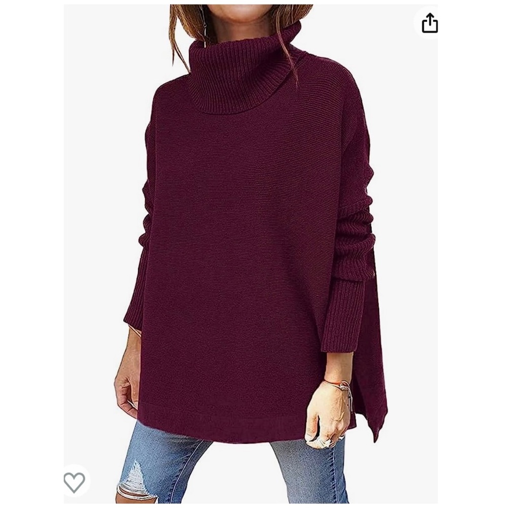 Oversized Turtleneck Sweater - Small
